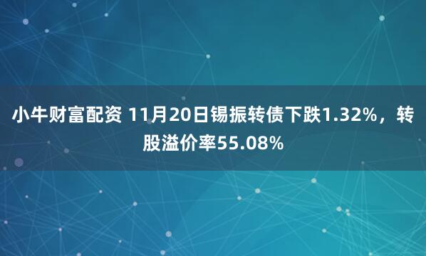 小牛财富配资 11月20日锡振转债下跌1.32%，转股溢价率55.08%